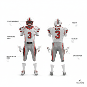 Men's Lightweight Solid Plain Color Sublimation Team Club Training Padded Safety American Football Uniforms Reinforced Stitched - Product Image 3