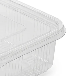 Conteneur à charnière en PET transparent de 1000 ml – Boîte alimentaire jetable en plastique transparent - Product Image 2