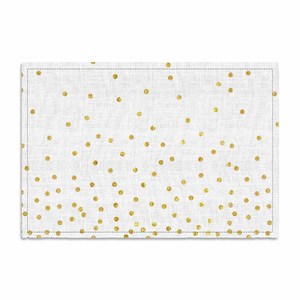 Mantel Individual de Lino Blanco con Diseño de Puntos, Mantel Individual de Algodón Ecológico de Calidad Suave para Navidad - Product Image 2