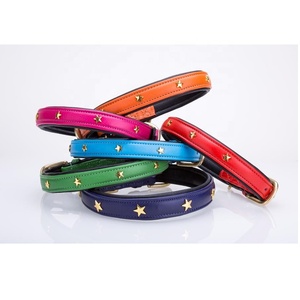 ปลอกคอสุนัขหนังวัวแบบทำด้วยมือมีปุ่มรูปดาวแบบนุ่มตรงจากผู้ผลิตและผู้ค้าส่ง - Product Image 2
