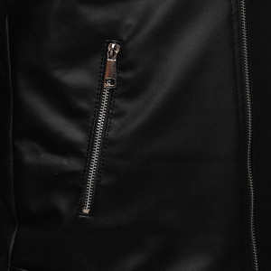 Vestes en cuir à col Byron avec logo personnalisé, fermeture éclair intégrale, veste bomber en cuir élégante pour l'hiver, poches zippées, veste en cuir véritable - Product Image 5