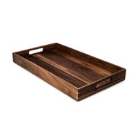 Premium handgemaakte duurzame houten serveerschaal met glad gepolijste oppervlakte, moderne kunst, antieke stijl, aanpasbaar voor ontbijt en snacks