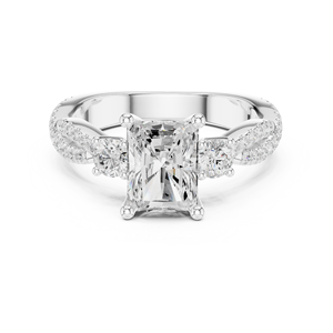Anillo de Lujo de Oro Sólido de 14K con Diamante Cultivado en Laboratorio con Corte Esmeralda de Aries Jewel Designer, para Regalo, Fiesta, Aniversario y Uso Diario - Product Image 2