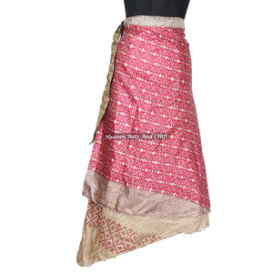 Nuevo Vestido Tubo de Seda Vintage Exclusivo de Moda, Falda Cruzada Mágica de Seda Vintage Reversible para Mujer, Estilo Indio - Product Image 2