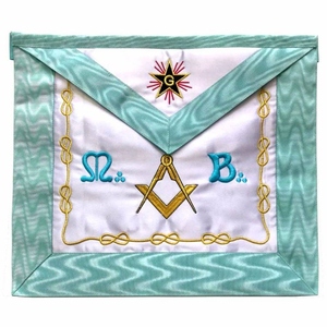 French Rite M. B. <b>Pin</b> Badge Ceremonial Custom Design Handmade Embroidered Sew-On Safety <b>Pin</b> Masonic Regalia Worldwide Export - Product Image 1