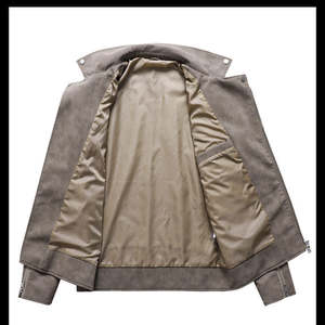 NESTA SPORTS Chaqueta de cuero PU vintage para hombre, abrigo clásico estilo streetwear - Product Image 2