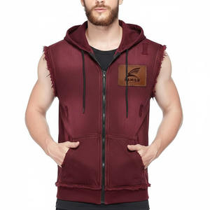 Camiseta sin mangas 100% algodón, estilo musculoso, para gimnasio, deporte, chaleco ajustado, culturismo, con capucha, básicos de algodón mezclado para invierno - Product Image 5