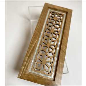 CrescentTimber Aura <b>Box</b> Premium Handmade Wooden Acrylic Candy Organizer with Mother of Pearl Inlay for Ramadan <b>Sweets</b> & Iftar - Product Image 6