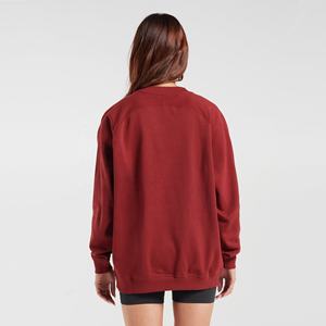 Sweat-shirt à col rond classique pour femmes décontracté à manches longues 100% coton goutte épaule coupe ample sweat-shirt pour les femmes - Product Image 5