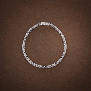 Pulsera de Diamantes Redondos Brillantes Creados en Laboratorio, 10.19 Quilates de Peso Total, Diamantes Certificados, Joyería Fina Clásica para Mujer - Product Image 3