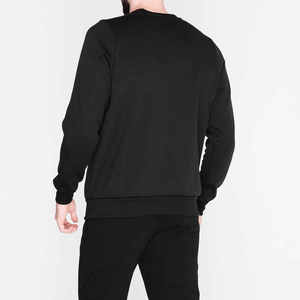 Suéter de Punto para Hombre, Cuello Redondo, Color Negro, Manga Larga, Corte Regular, Estilo Minimalista, para Otoño - Product Image 4