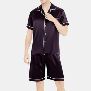 Top Sale Casual Plus Size Men's Silk Satin 2026 Pajamas OEM Nightwear Quick Dry Breathable Long Sleeve VIRAL Made - Product Image 2