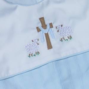 cotton dress for girls, feaPink Cotton Dress For Girls With Embroidered Cross Spring Cute Style - Product Image 6