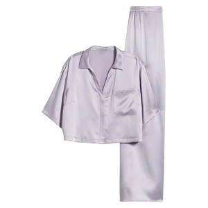 Pijamas de Mujer de Manga Larga con Rayas, Conjunto de 2 Piezas, Ropa de Dormir, Venta al Por Mayor Personalizada de Fábrica - Product Image 6