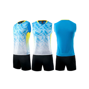 Ensembles d'uniformes de volley-ball pour hommes de haute qualité, grande taille, sans manches, coupe athlétique légère, 100 % polyester - Product Image 3