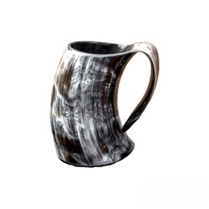 100% Premium Quality Handmade Polished Animal Style Double Wall <b>Large</b> Capacity Buffalo Horn <b>Mug</b> Natural Craft Product Set of 3 - Product Image 2