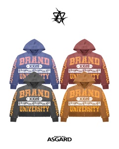 Multi Color Brand University <b>Zip</b> <b>Up</b> Hoodie & Pants Set | Oversized Streetwear Tracksuit | OEM Private Label Manufacturer - Product Image 2