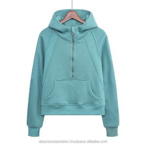 Venta al por mayor Sudaderas CON CAPUCHA DE LAS MUJERES Sudadera Premium Heavy Fleece Hoodie Nuevo diseño 100% Algodón para damas Slim Fit Hoodie Impreso - Product Image 4