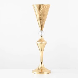 Art Deco Brass Tabletop <b>Vase</b> Gold Finish Handmade Decorative Flower Pot for Home Interior Design - Product Image 2