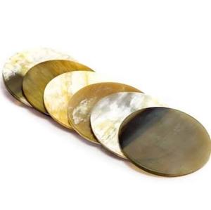 Juego de Posavasos de Cuerno Natural Artesanal Refinado, Artesanía Premium para Hoteles, Restaurantes, Bares, Cafeterías, Hogares, Decoración de Mesa, Protección - Product Image 3
