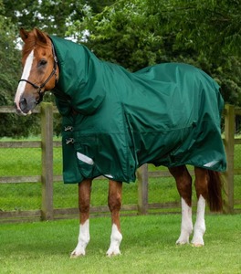 Manta para Caballo Azul Marino, Lona Oxford 600D, Forro Polar Impermeable, Cuello Estándar, Solapa Grande para la Cola, Accesorios de Latón, Uso en Exteriores - Product Image 4