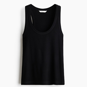 Women's Fitness Sporty Loose Fit Gym Tank <b>Tops</b> 100% Cotton Jersey Lace Front OEM Services Factory Direct Sale 140g - Product Image 1