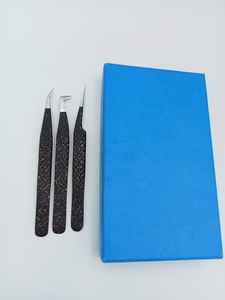 Pinzas Profesionales de Acero Inoxidable Antimagnéticas con Punta Lisa para Extensión de Pestañas, Proveedor OEM ODM para Aplicación de Extensiones de Pestañas Clásicas - Product Image 5