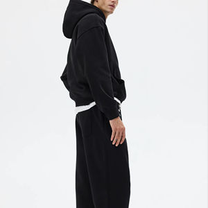 Sudadera con capucha personalizada al por mayor con logotipo, de algodón grueso y forro polar, estilo oversize para hombre y mujer - Product Image 1