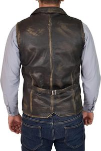 Chaleco de Cuero Personalizado para Hombre Adulto, de Alta Calidad y Moda, con Decoración de Logotipo Personalizado - Product Image 2