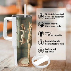 40oz Large Stainless Steel Tumbler <b>With</b> <b>Straw</b> For Corporate Fitness Events - Product Image 5