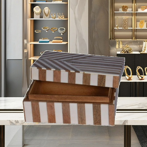 Handmade Polished Natural Bone Inlay <b>Wooden</b> <b>Crafts</b> Customizable Black Resin Stool Wall Signs Wood Boxes <b>for</b> Living Room - Product Image 5