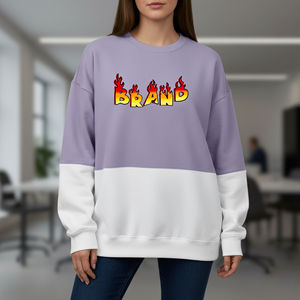 Sudadera con Capucha para Mujer, Talla Grande, Personalizada OEM/ODM, con Hombros Caídos, Estampado con Logotipo Frontal, Felpa Transpirable, Lavado Ácido, para Invierno - Product Image 4
