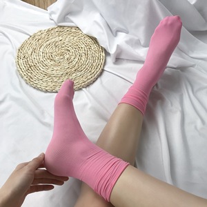 Calcetines de Tobillo para Mujer, Color Sólido, Transpirables, Finos, Tejidos, para Uso Diario, Estilo Verano - Product Image 4