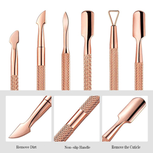 Pousse-cuticules en acier inoxydable de qualité supérieure, fourniture en gros, équipement professionnel de qualité salon, réutilisable, prix raisonnables - Product Image 2