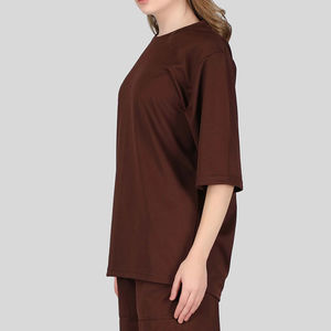 Custom Eco-Friendly Breathable Cotton Polyester Unisex Plus Size Vintage <b>Plaid</b> Crew Neck T-<b>Shirt</b> Loose Fit 300g Fabric Premium - Product Image 2