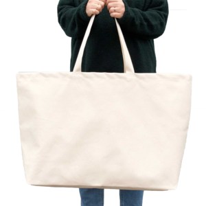 Plain Dyed Printed Cotton Canvas Tote Bag Eco Friendly Washable Adjustable Large Capacity Beige Woven Style Water Resistant - Product Image 1