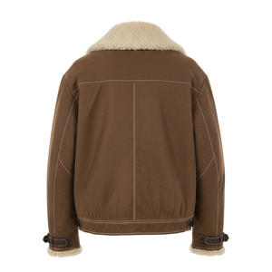 Genuine Leather <b>Shearling</b> <b>Jacket</b> for <b>Men</b> Premium Winter Fur Coat Aviator Biker Warm Luxury Durable Fashion Wear Fit - Product Image 5