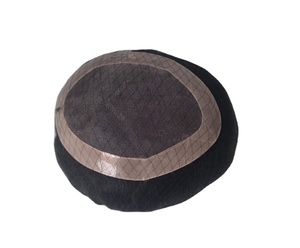 Human Hair Mono Base <b>Toupee</b> Bonnet Wig for Men with Bangladesh Hair Patches and Taz Hair - Product Image 6