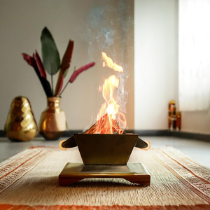 Cuenco de Metal Havan Kund para el Hogar, Cuenco para Rituales de Fuego, Cuenco de Metal Duradero para Homa Yagna, Brasero para Pooja Hindú, Decoración Religiosa para el Hogar - Product Image 5