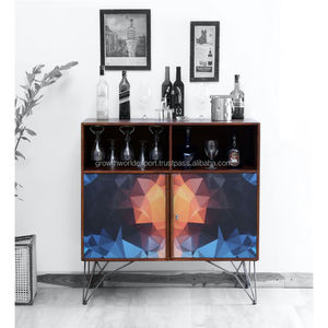 ตู้บาร์ไม้เนื้อแข็งทันสมัยพร้อมชั้นวางไวน์ |   ตู้เก็บของบาร์ในบ้านสุดหรู |   ชั้นวางเหล้าดีไซน์เนอร์และที่เก็บขวด - Product Image 3