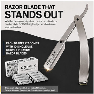 Razors <b>Barber</b> Straight Razor Kit .5mm Exposure 10 <b>Blades</b> Chicago - Product Image 3