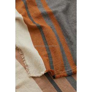 Jeté de canapé en coton tissé à la main de luxe avec bordure décorative à franges à texture chevrons pour les acheteurs d'exportation - Product Image 4