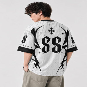 เสื้อยืดแขนสั้นสีแดงสำหรับผู้ชาย Moglies คอกลม ผ้าถักเนื้อนุ่ม 100% ผ้าฝ้าย ดีไซน์ปรับแต่งได้ แห้งเร็ว ไม่ยับ - Product Image 3