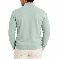 Pull en tricot à col zippé pour homme - Design élégant et décontracté - Tissu chaud en laine/acrylique - Respirant et motif frontal personnalisable