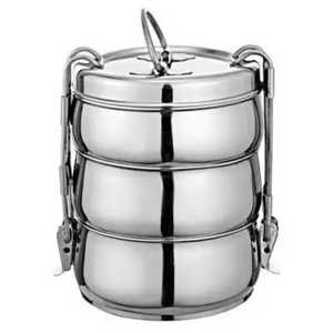 Lonchera Térmica de Acero Inoxidable de 3 Niveles, Portátil, Hermética, Apilable, Contenedor de Alimentos, Bento Box - Product Image 1