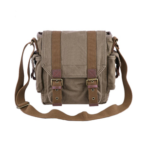 Canvas Messenger Satchel <b>Bag</b> Durable Crossbody Shoulder Handbag with Front Storage Pocket Adjustable <b>Strap</b> for Travel and Office - Product Image 5