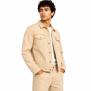 Chaqueta vaquera informal para hombre con tela resistente, ajuste cómodo y estilo clásico, lo que la convierte en una prenda versátil OEM - Product Image 1