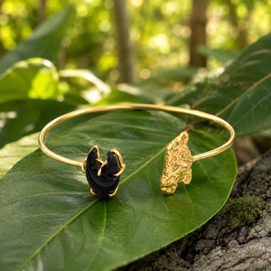 กำไลข้อมือปรับขนาดได้ ชุบทอง 18k ดีไซน์เก๋ ลายปลา สำหรับผู้หญิง เครื่องประดับแฟชั่น สไตล์มินิมอล กำไลข้อมือแบบเรียบง่าย ของขวัญสำหรับเธอ - Product Image 2