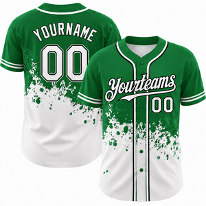 Camiseta de Béisbol para Hombre de Alta Calidad, 100% Poliéster, Ecológica, Impermeable, de Secado Rápido, Transpirable, Cuello en V, Manga Corta - Product Image 4