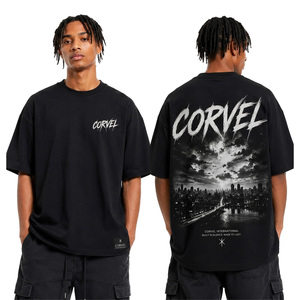T-shirt d'été pour homme en coton 100% - Imprimé graphique DTG, typographie brossée, style streetwear décontracté et oversize - Product Image 1